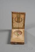 Wooden and Paper Dyptich Pocket Sundial
