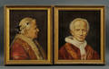 Continental School 19th20th Century Lot of Two Portraits of Pontiffs Pius IX