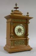 Victorian Oak Mantel Clock