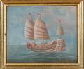 Chinese School 19th Century Portrait of a Chinese Junk