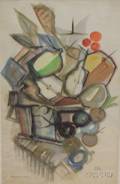 Framed 20th Century Latin American Watercolor Still Life