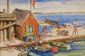 Charlotte Harrington Scott American b 19051963 Cape Cod Harbor SceneProbably Wellfleet Massachusetts