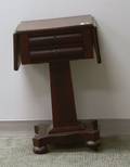 Empire Mahogany and Mahogany Veneer Dropleaf TwoDrawer Pedestalbase Work Table