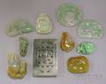 Ten Carved Jade Pendants and Other Items