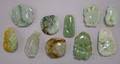 Ten Carved Jade Pendants and Other Items