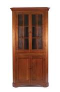 20th C American Stained Wood Corner Cabinet