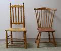 Windsor Fanback Side Chair and a Bannisterback Side Chair