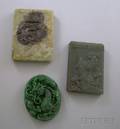 Three Carved Jade Pendants
