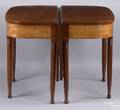 Pennsylvania Sheraton tiger maple and cherry 2 part dining table ca 1815