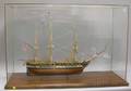 Painted Wooden Ship Model USS Constitution
