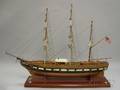 Carved and Painted Wooden ThreeMasted Sailing Ship Model of the Barque Inca