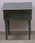 Bluepainted Country Pine Lifttop Writing Desk