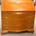 Chippendale Mahogany Slantlid Serpentine Desk