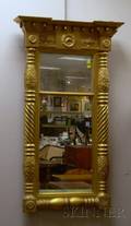 Classical Giltwood and Gesso Tabernacle Mirror