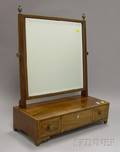 Georgian Inlaid Mahogany Dressing Mirror on ThreeDrawer Cabinet