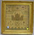 Framed British 1819 Sophia Key Needlework Sampler