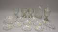 Fifteen Assorted Colorless Cut Glass Table Items