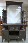 Victorian Aesthetic Ebonized Carved Wood Etagere