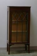 Glazed Inlaid Mahogany Veneer Display Cabinet