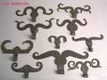Group of approximately 21 single rams horn hinges 18th19thc
