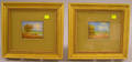 Four Framed Oil on Paper Landscapes by Oswaldo Moncayo Ecuadorian d 1986