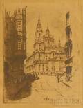 Tavik Frantisek Simon Czechoslovakian 18771942 Church of Saint Nicholas  A Prague View