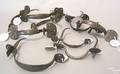 Ten Pennsylvania wrought iron bean latches 18th19th c