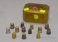 Thirteen Assorted Silver Gold and Other Thimbles