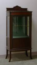 Georgianstyle Carved Mahogany Bowfront Display Cabinet