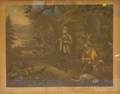 Framed Lithograph on Paper American Hunting Scene