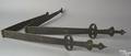Pair of Pennsylvania wrought iron strap hinges probably Lancaster County dated 1771