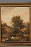 Lot of Two Landscapes Attributed to George Spencer AngloAmerican 19th Century Hazy Afternoon
