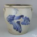 Fourgallon stoneware crock 19th c