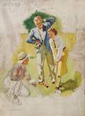 American School 20th Century The Croquet Game