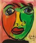 Peter Robert Keil German b 1942 Green Face