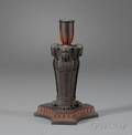 Wedgwood Black Basalt Egyptian Candlestick
