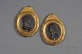 Pair of Wedgwood and Bentley Black Basalt Portrait Medallions