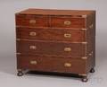 British Brass Mounted Camphorwood Campaign Chest