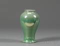 Moorcroft Iridescent Monochrome Green Glazed Baluster Vase