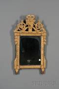 Italian Neoclassical Giltwood and Green Painted Mirror