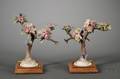 Pair of Royal Worcester Porcelain Models of Crabapple Branches