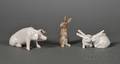 Three Small Danish Porcelain Animal Figures