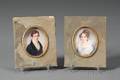 Pair of French Portrait Miniatures on Ivory