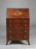 Georgian Style Inlaid Mahogany Diminutive Slantlid Desk