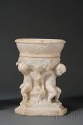Italian Carved Alabaster Centerpiece Bowl