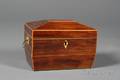 George III Mahogany Sarcophagusform Tea Caddy