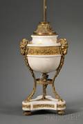 Louis XVIstyle White Marble and Ormolu Mounted Lampbase