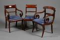 Harlequin Set of Ten Regency Carved Mahogany Dining Chairs and Another