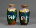 Pair of Wardle  Co Majolica Vases