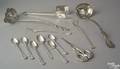 Group of sterling silver serving utensils and flatware